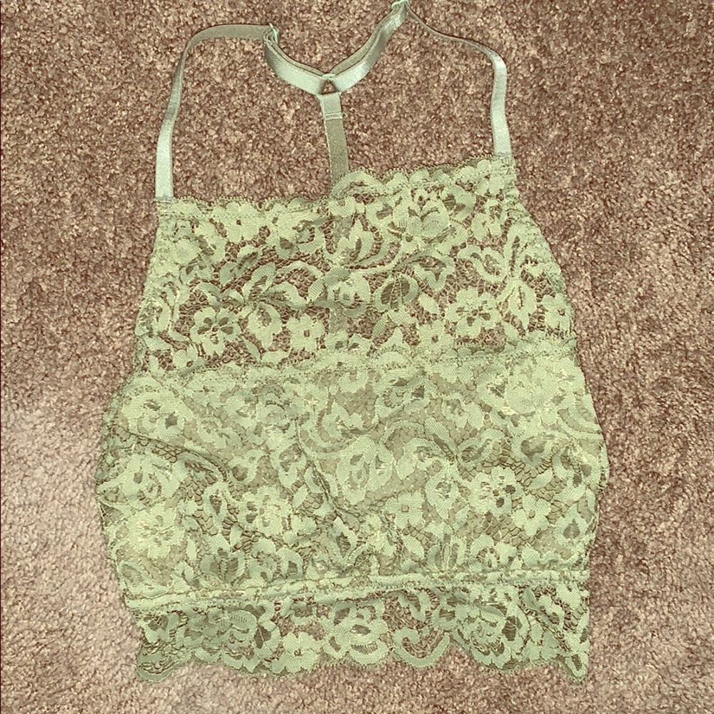 Lace tank crop top